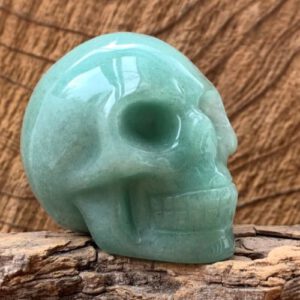 Groene Aventurijn skull 5 cm licht